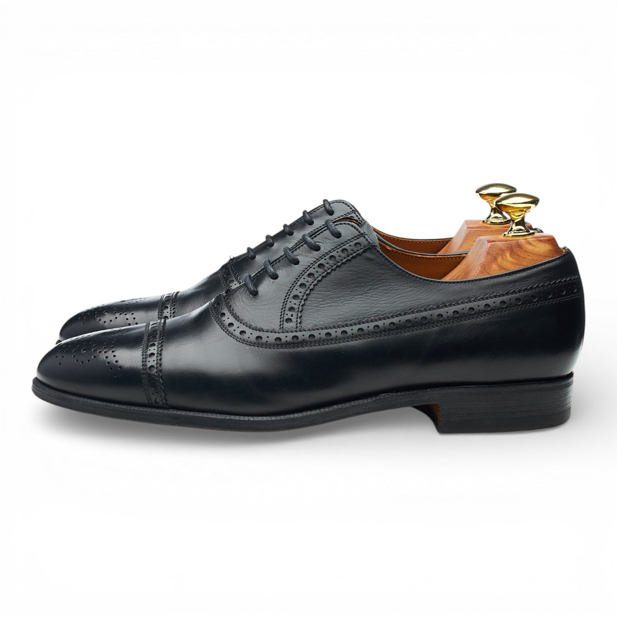 'King' Black leather Oxford Brogues UK 7 F