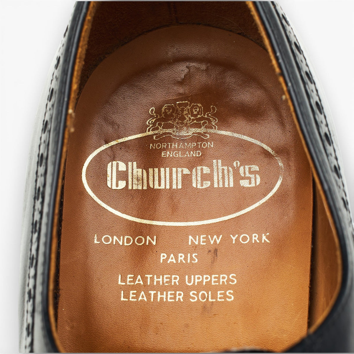 'King' Black leather Oxford Brogues UK 7 F