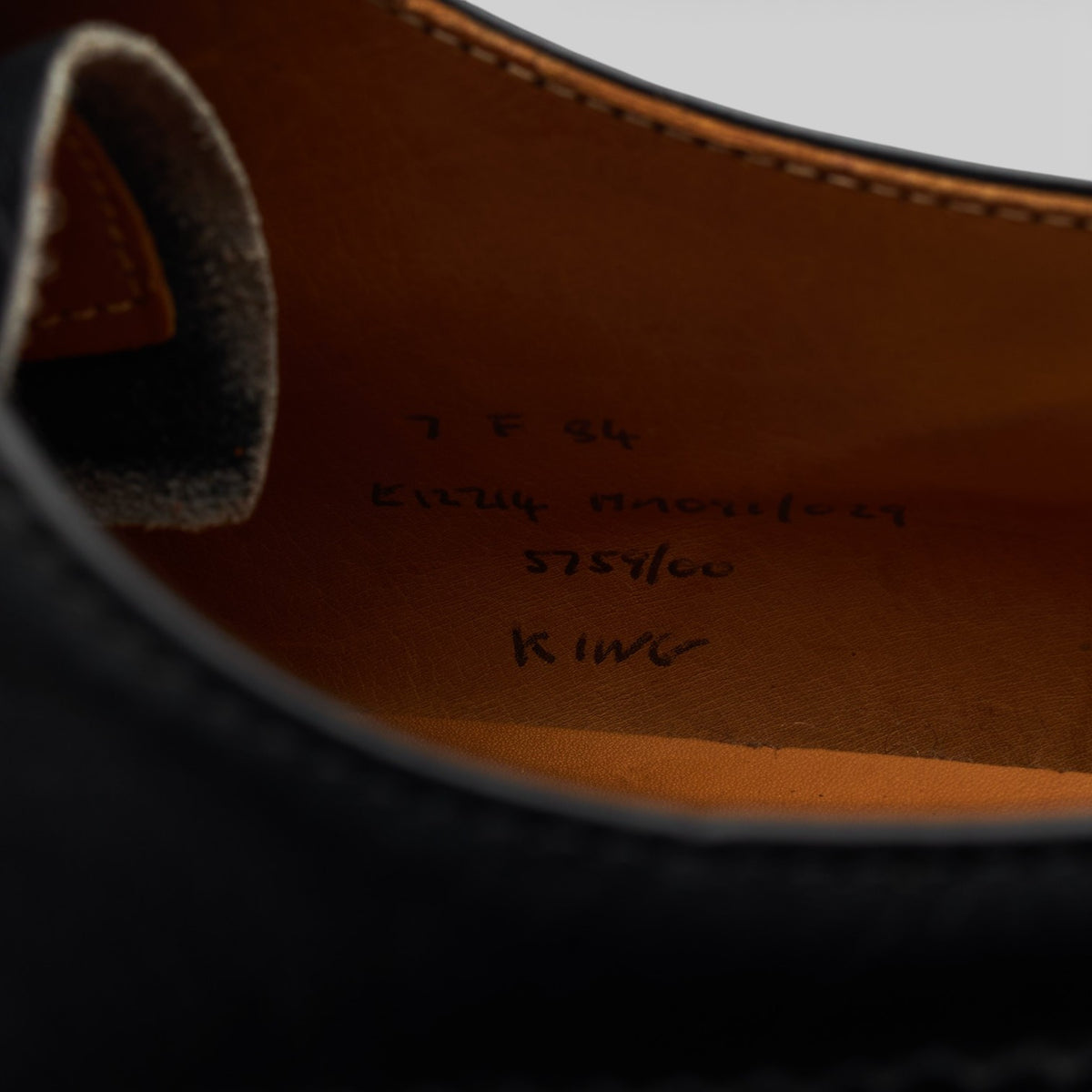 'King' Black leather Oxford Brogues UK 7 F