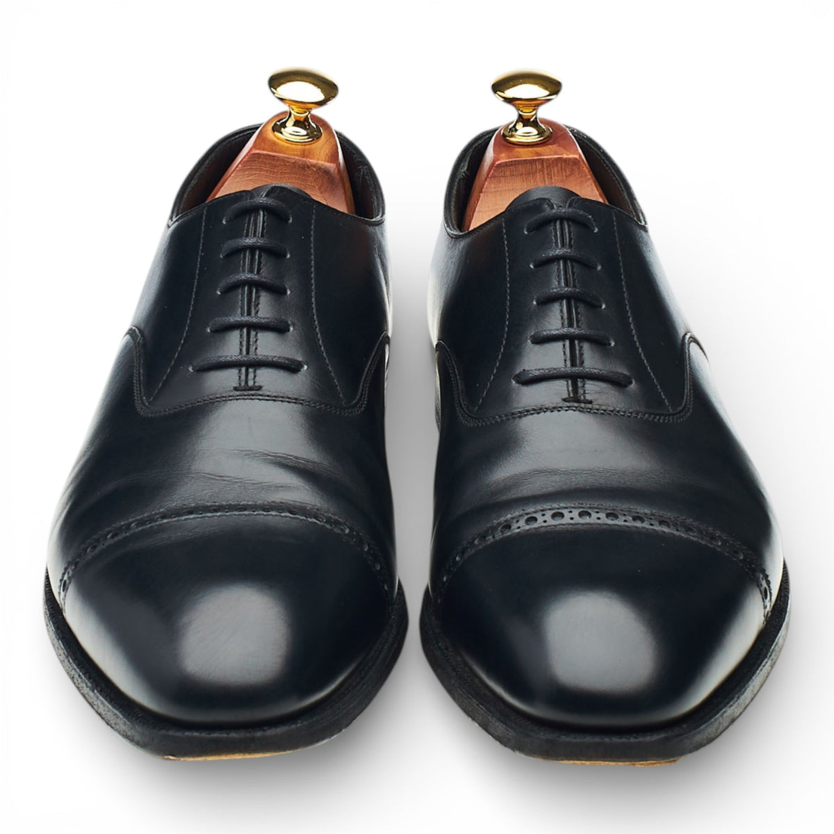 'Belgrave' Black Leather Oxford Brogues UK 9.5 E