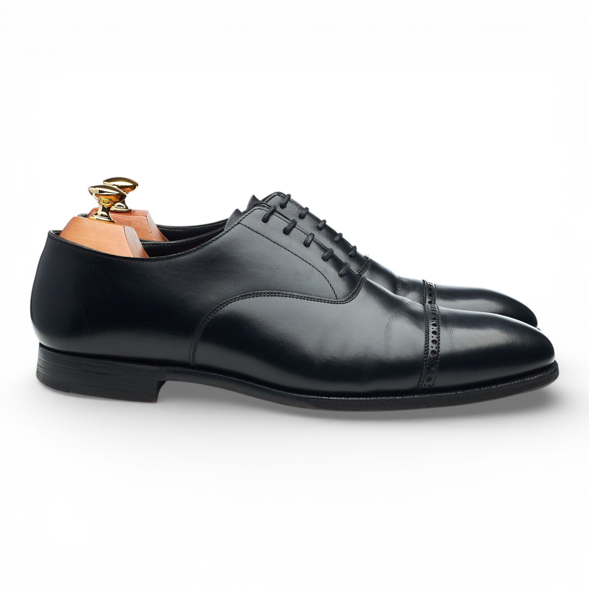 'Belgrave' Black Leather Oxford Brogues UK 9.5 E