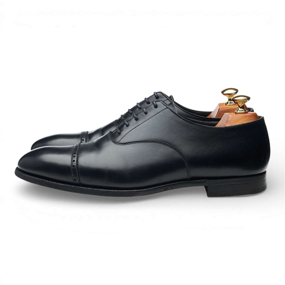 'Belgrave' Black Leather Oxford Brogues UK 9.5 E