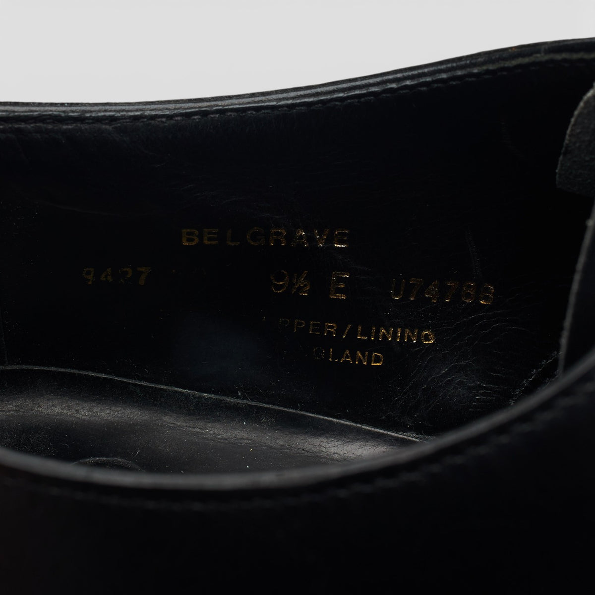 'Belgrave' Black Leather Oxford Brogues UK 9.5 E