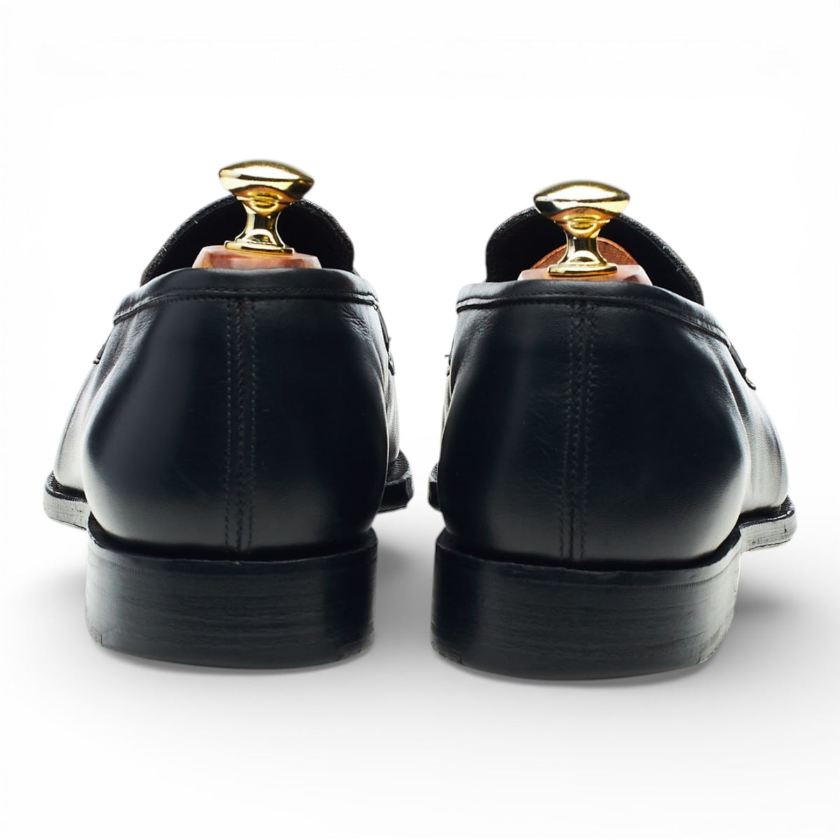 MTO Black Leather Loafers UK 8 E