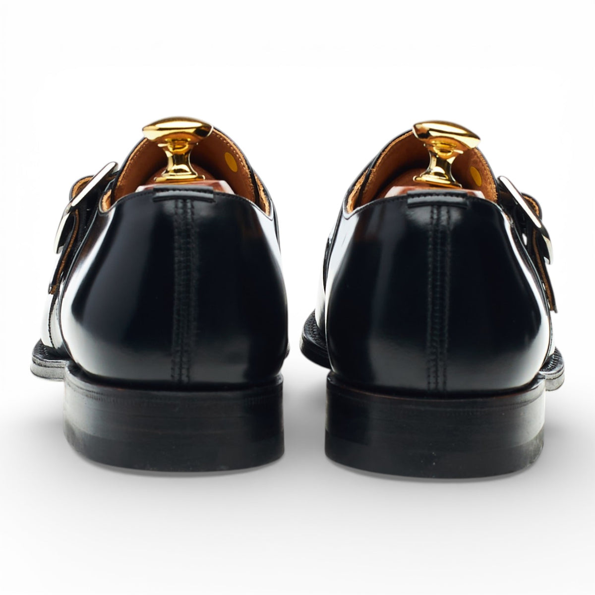 'Danube' Black Leather Monk Strap UK 6.5 F