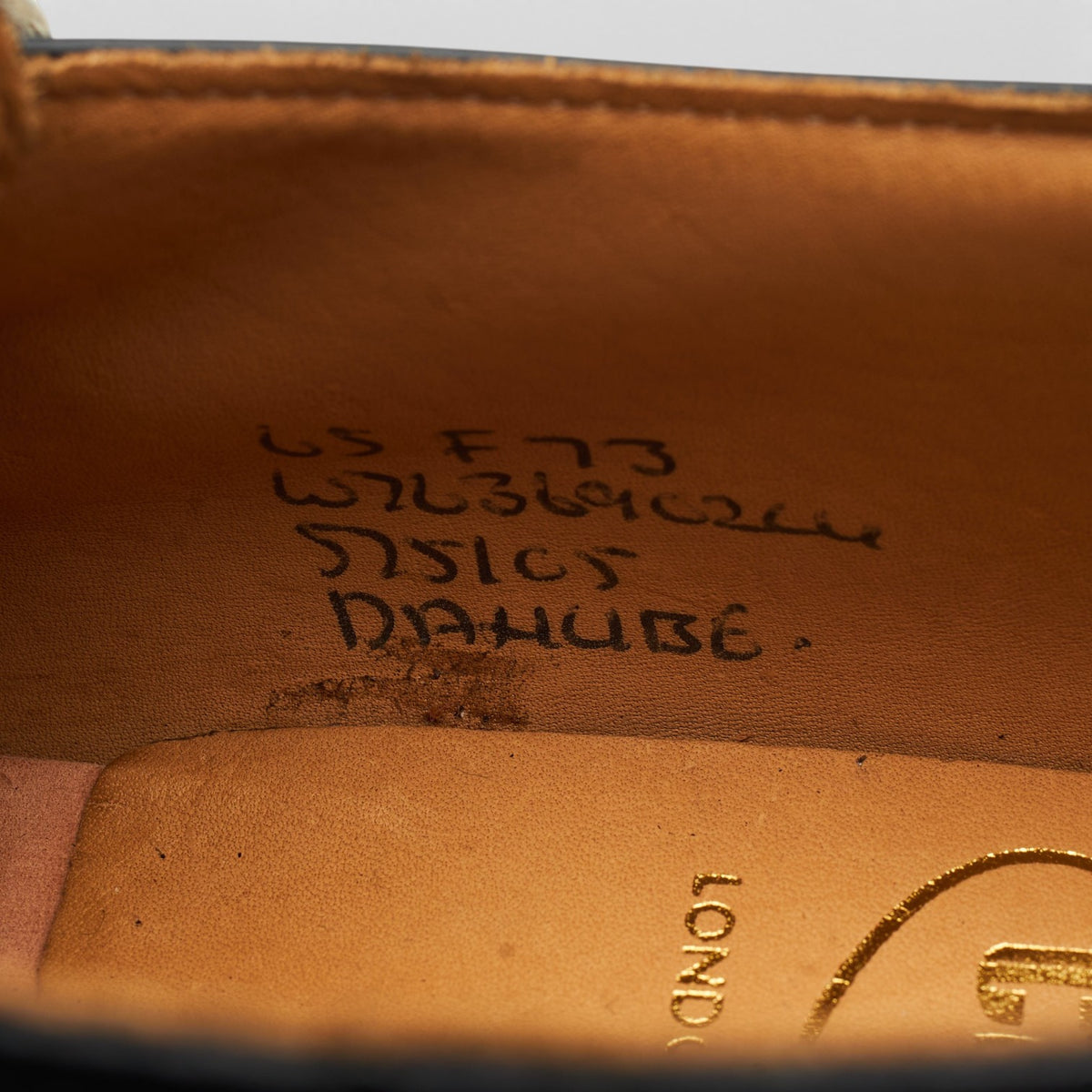 'Danube' Black Leather Monk Strap UK 6.5 F