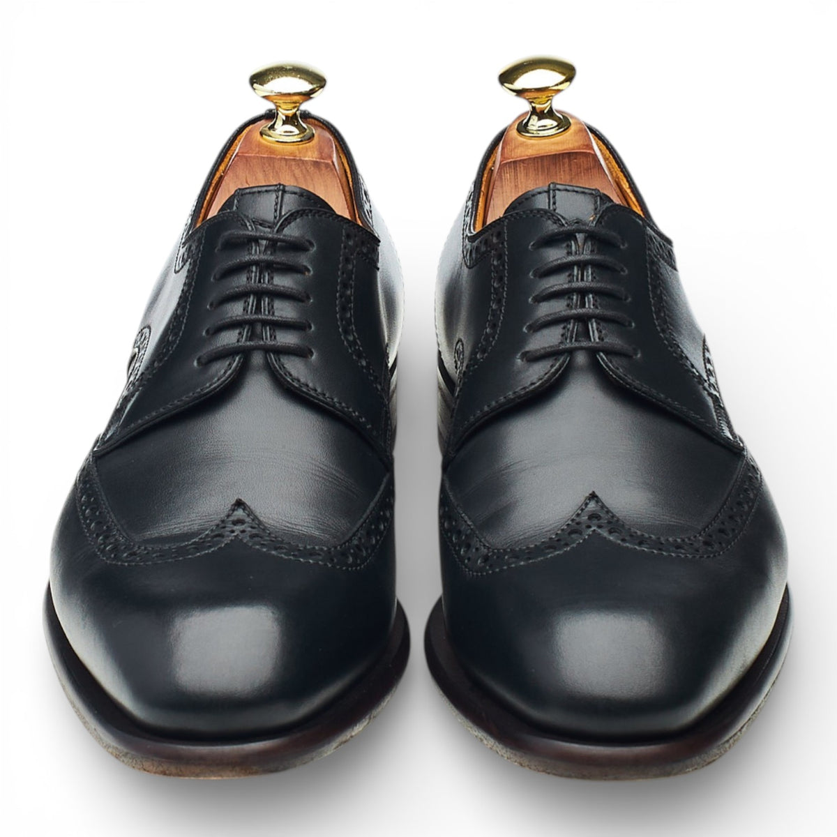 Black Leather Derby Brogues UK 6 EU 40