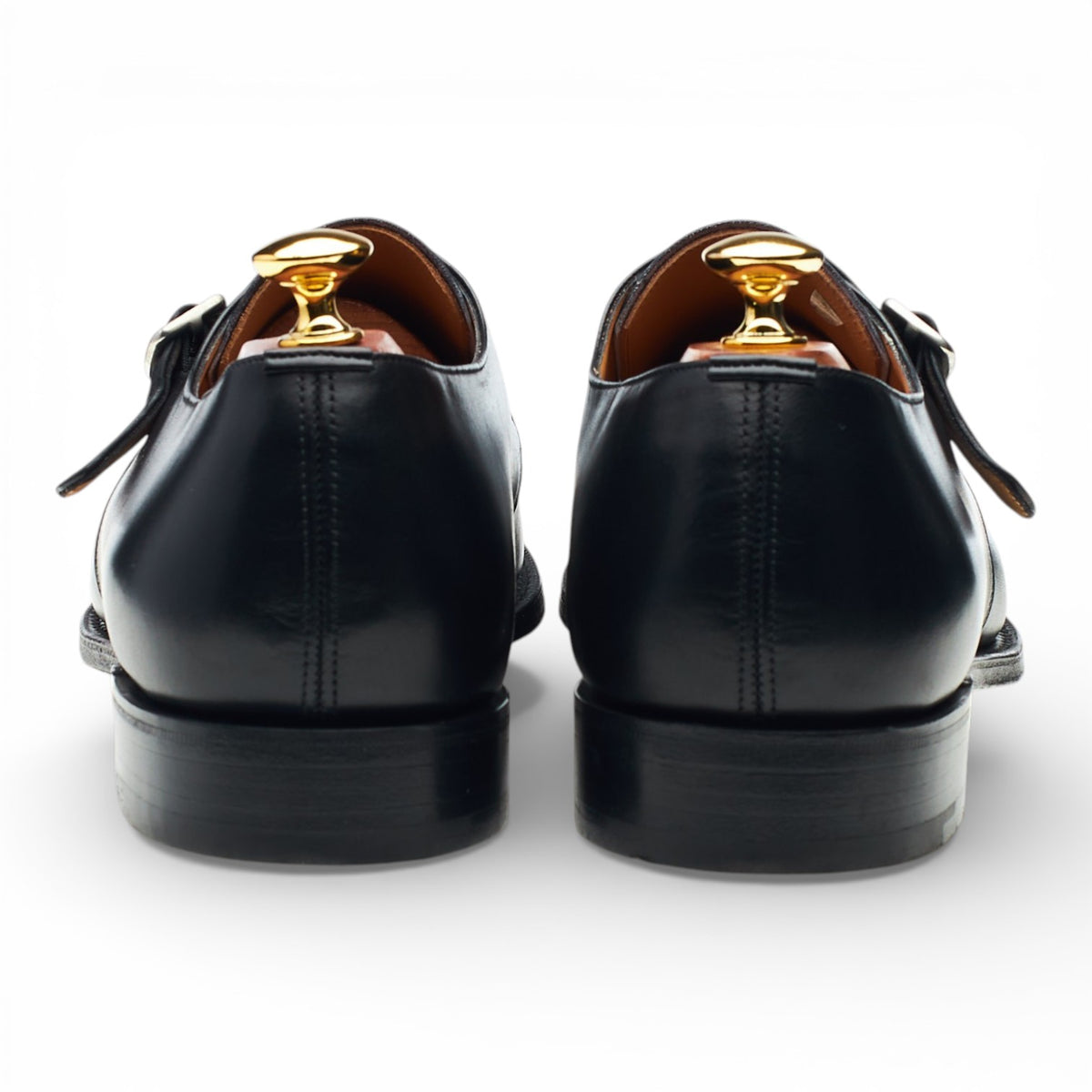 'Goddard' Black Leather Monk Strap UK 9 G