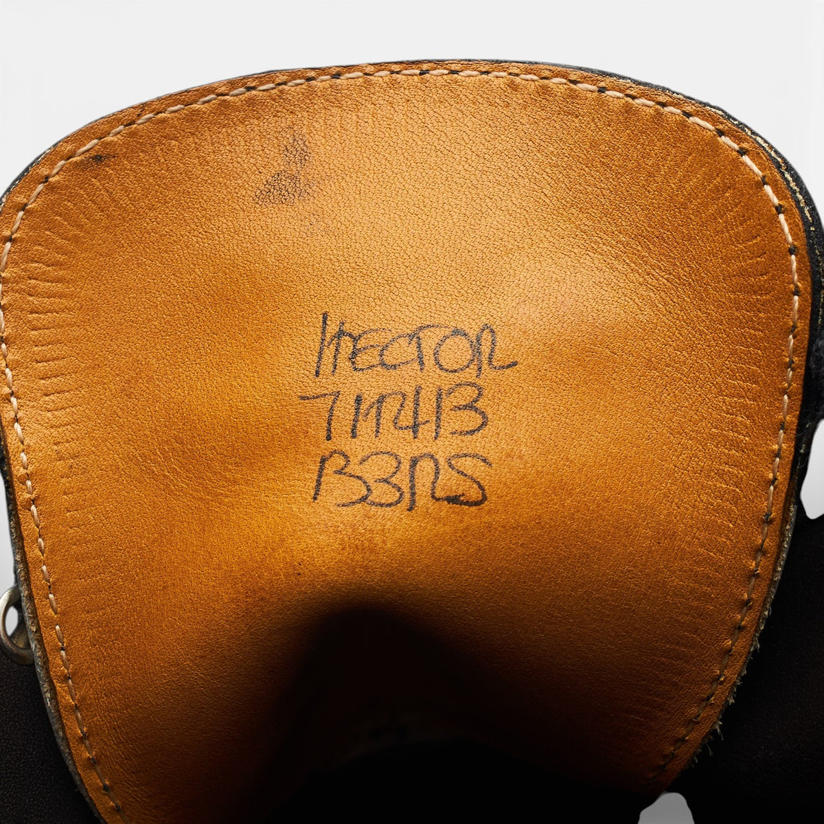 Hermes 'Hector' Dark Grey Leather Oxford UK 7 E