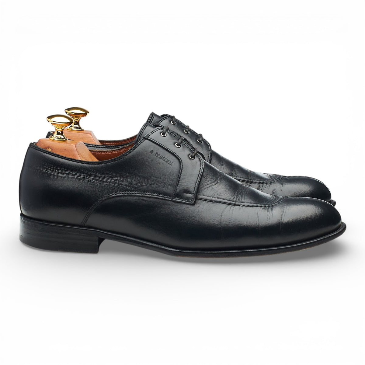 Black Leather Split Toe Derby UK 6 G