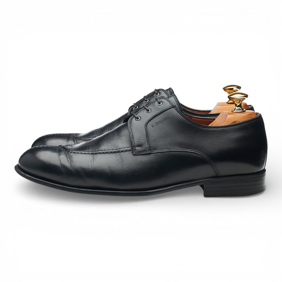 Black Leather Split Toe Derby UK 6 G