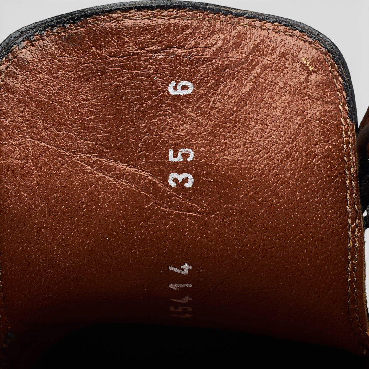 Black Leather Split Toe Derby UK 6 G