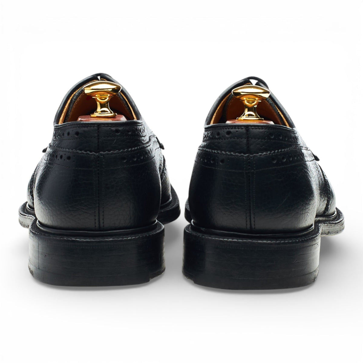 'Brookland' Black Grain Leather Derby Brogues UK 9 F