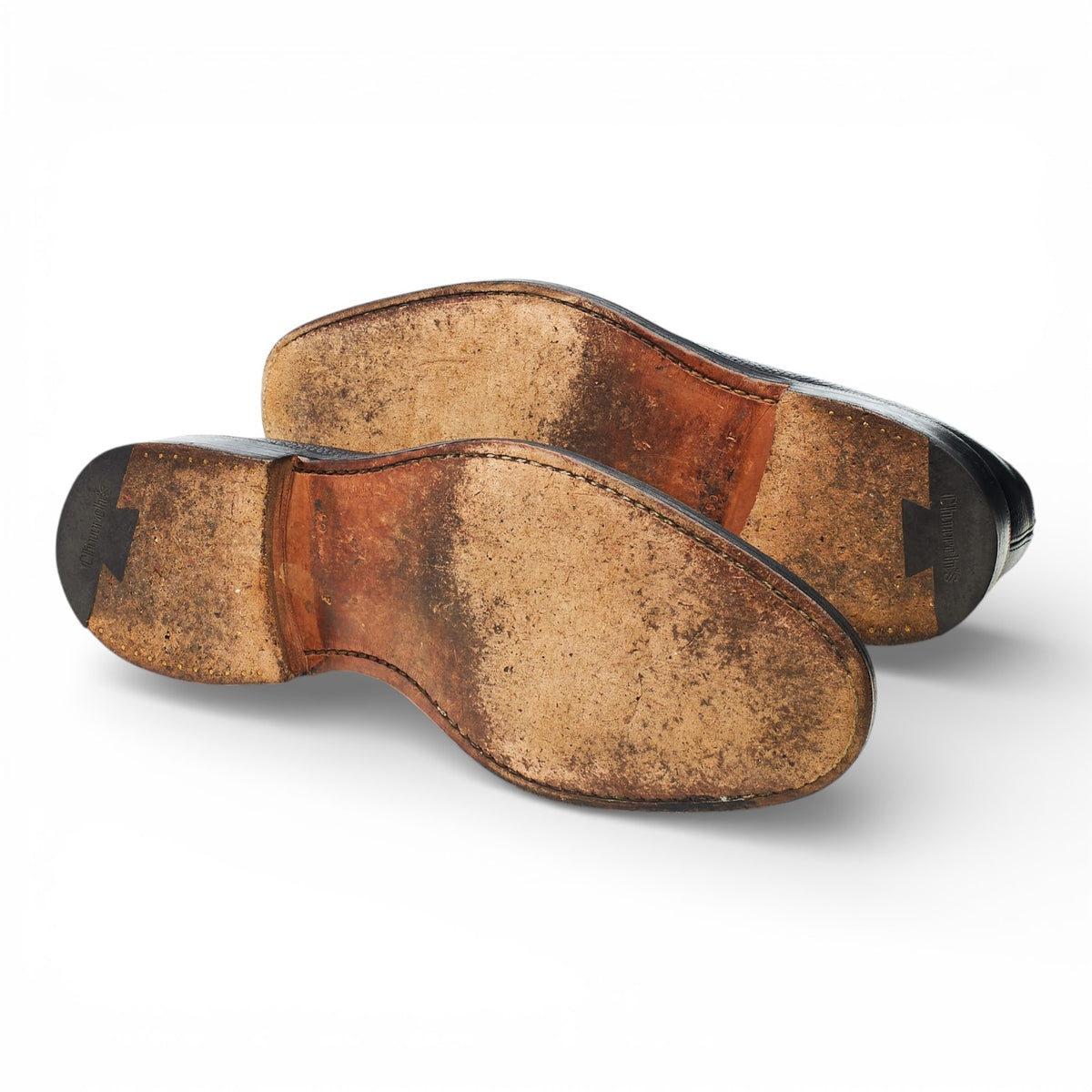 'Brookland' Black Grain Leather Derby Brogues UK 9 F