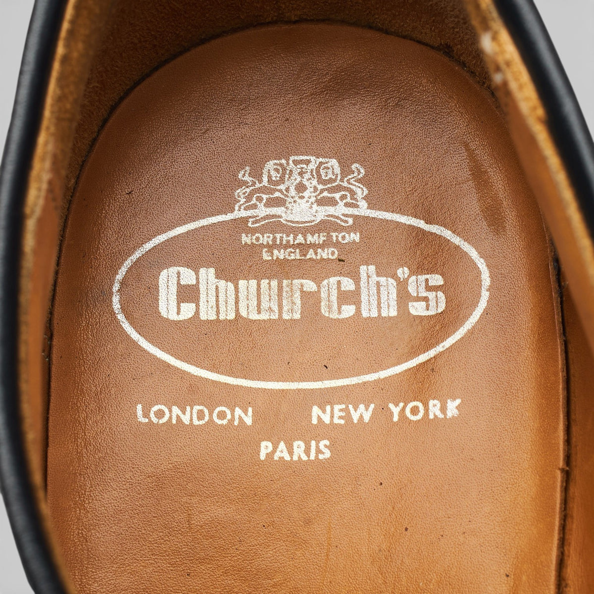 'Brookland' Black Grain Leather Derby Brogues UK 9 F