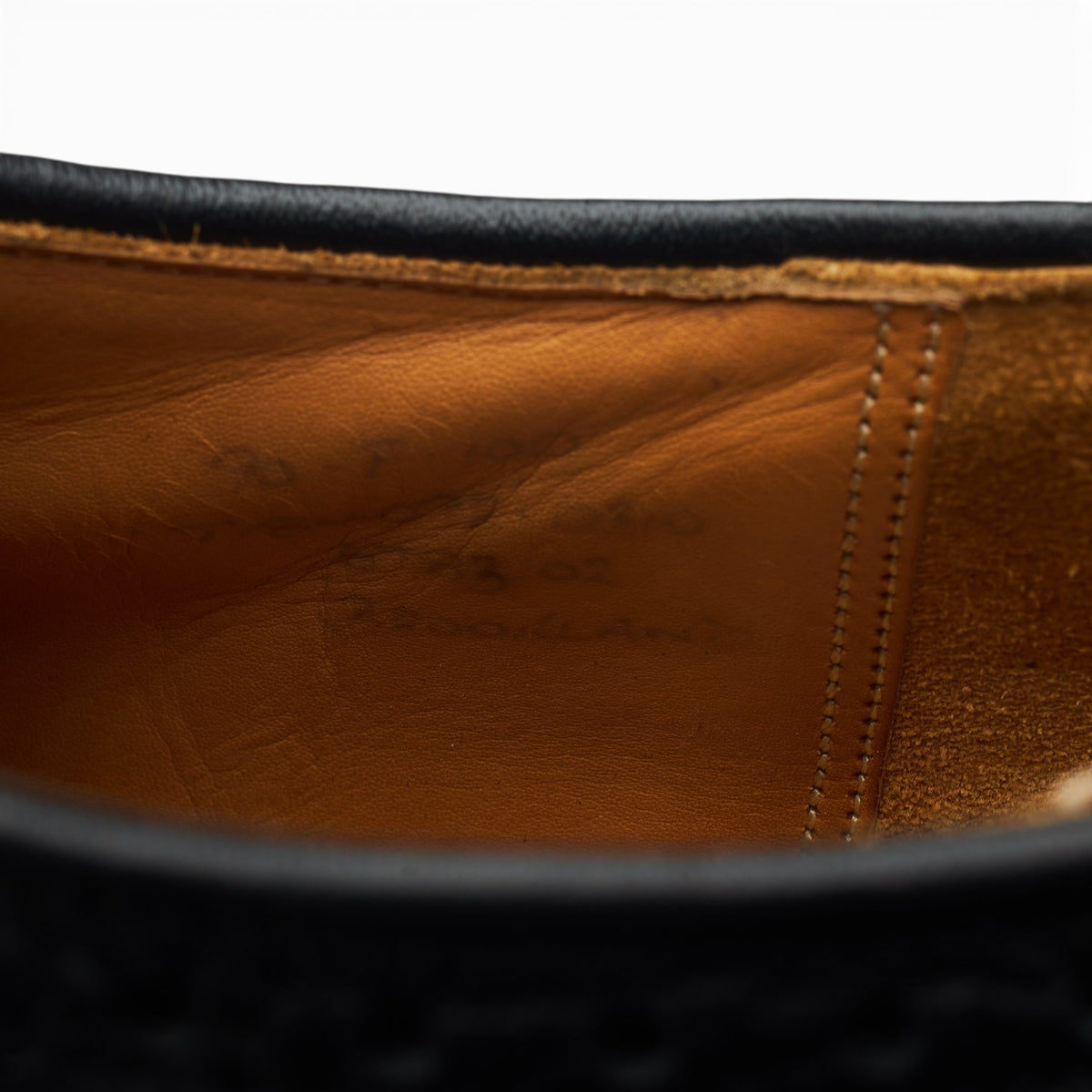 'Brookland' Black Grain Leather Derby Brogues UK 9 F