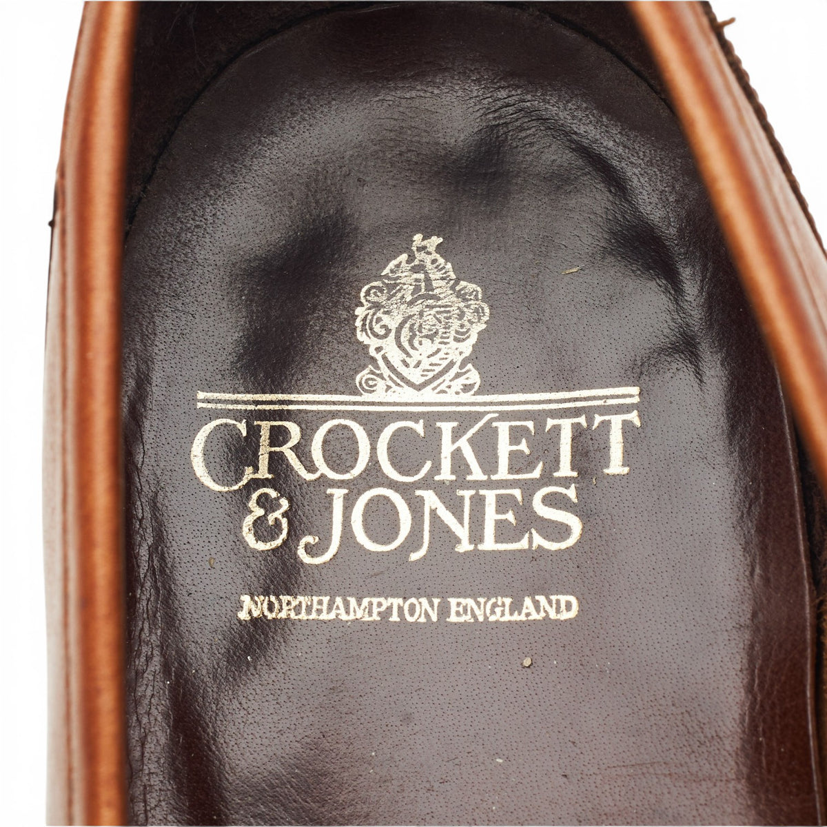 'Stanford' Tan Brown Leather Tassel Loafers UK 9.5 E