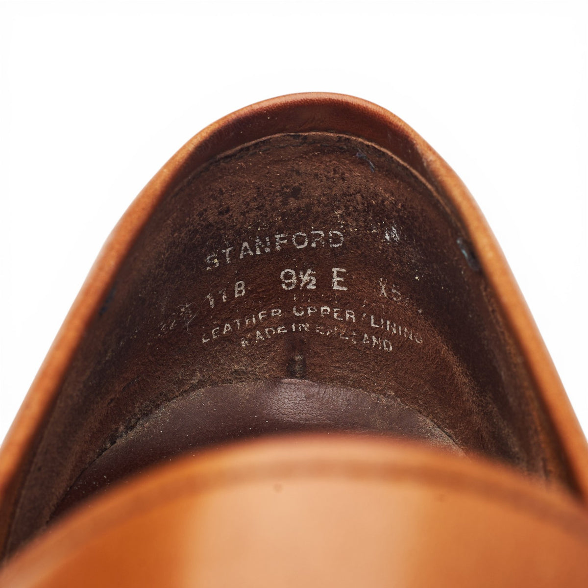 'Stanford' Tan Brown Leather Tassel Loafers UK 9.5 E