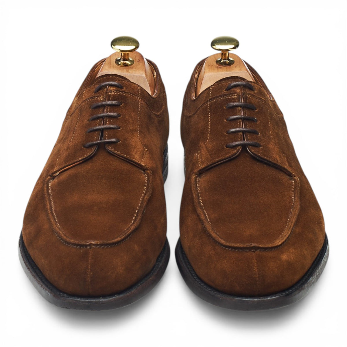 'Hardwick' Snuff Brown Suede Split Toe Derby UK 8.5 E