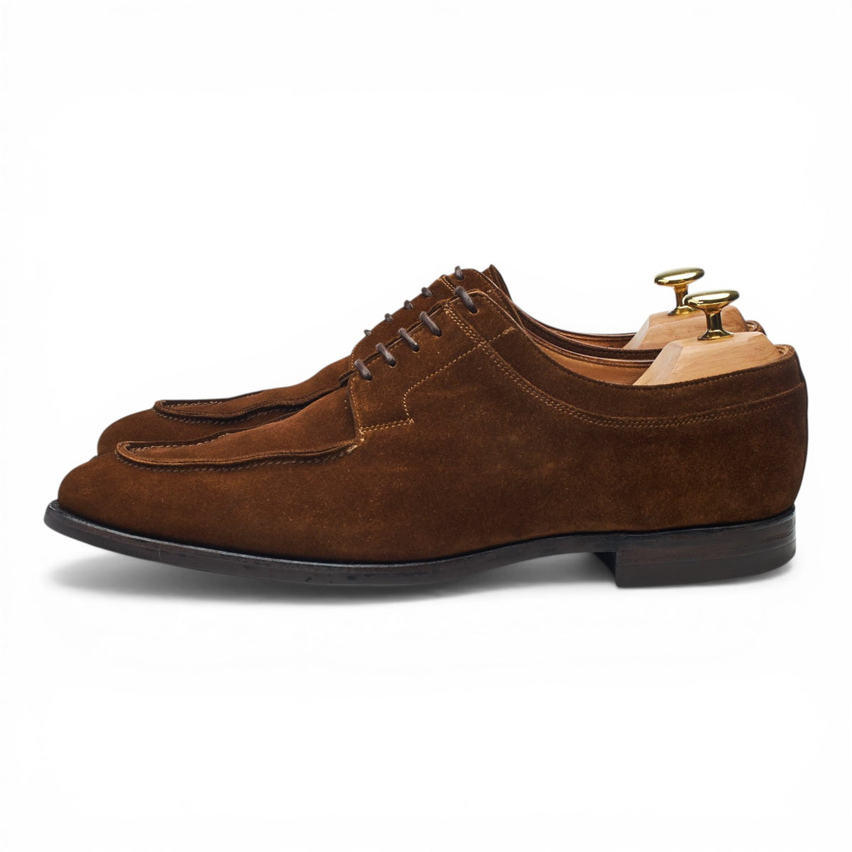 'Hardwick' Snuff Brown Suede Split Toe Derby UK 8.5 E