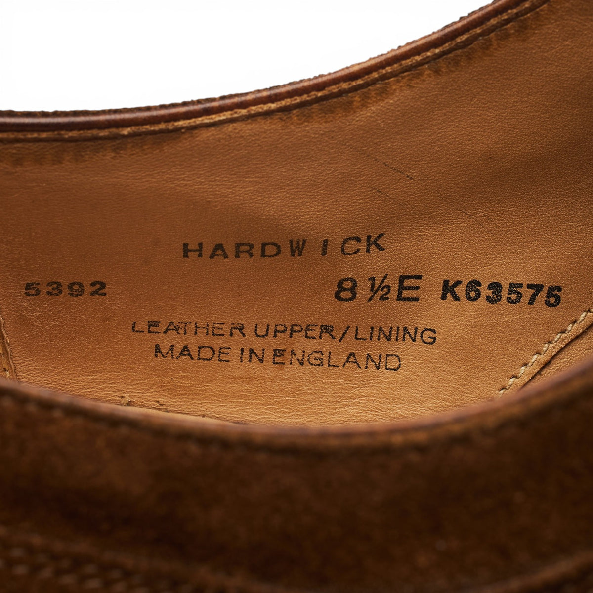 'Hardwick' Snuff Brown Suede Split Toe Derby UK 8.5 E
