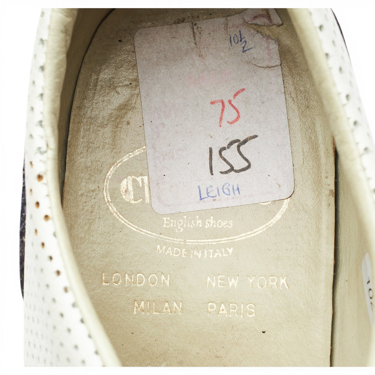 Navy Blue / White Leather Sneakers UK 10.5