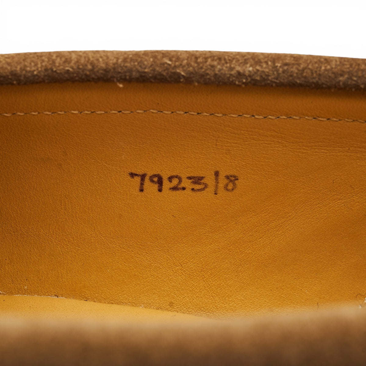Tan Brown Suede Loafers UK 8