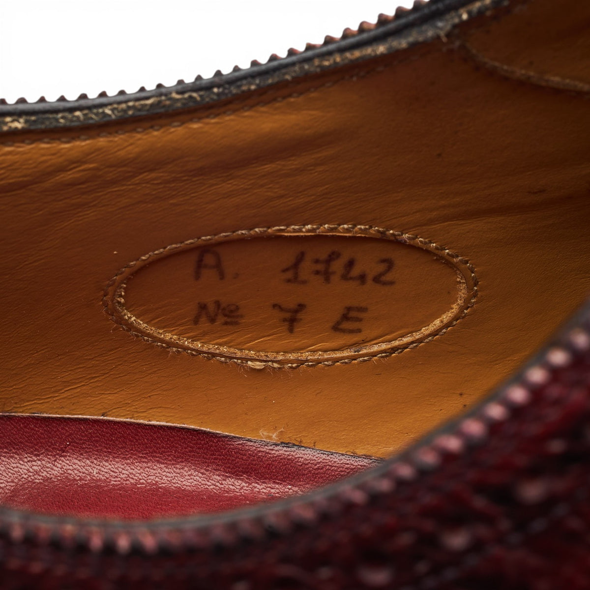 Argentum 'Principes 2' Burgundy Leather Oxford Brogues UK 7 E