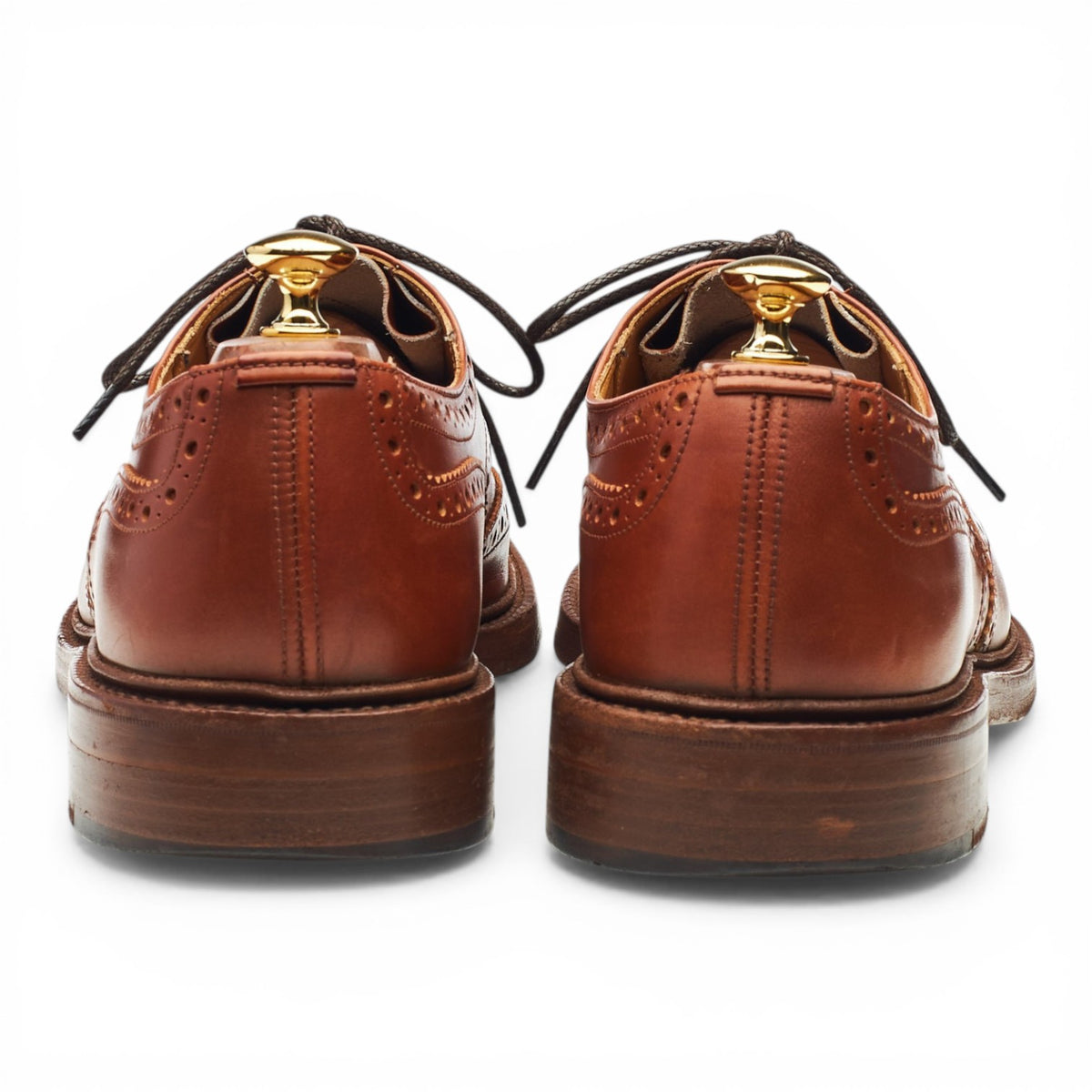 'Bourton' Tan Brown Leather Derby Brogues UK 10