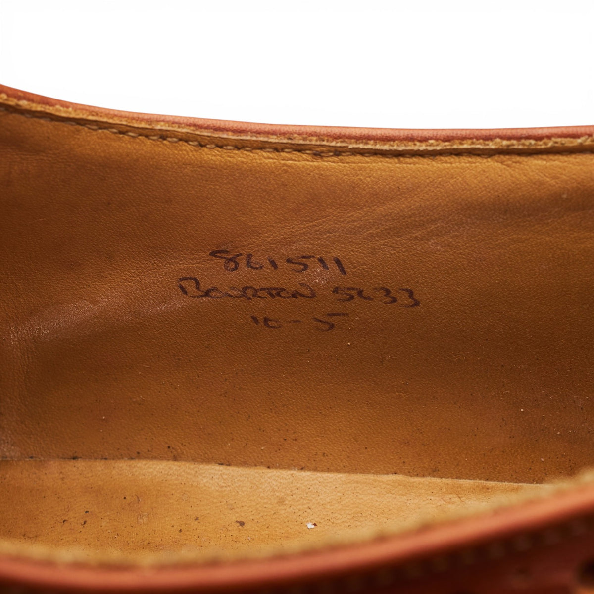 'Bourton' Tan Brown Leather Derby Brogues UK 10