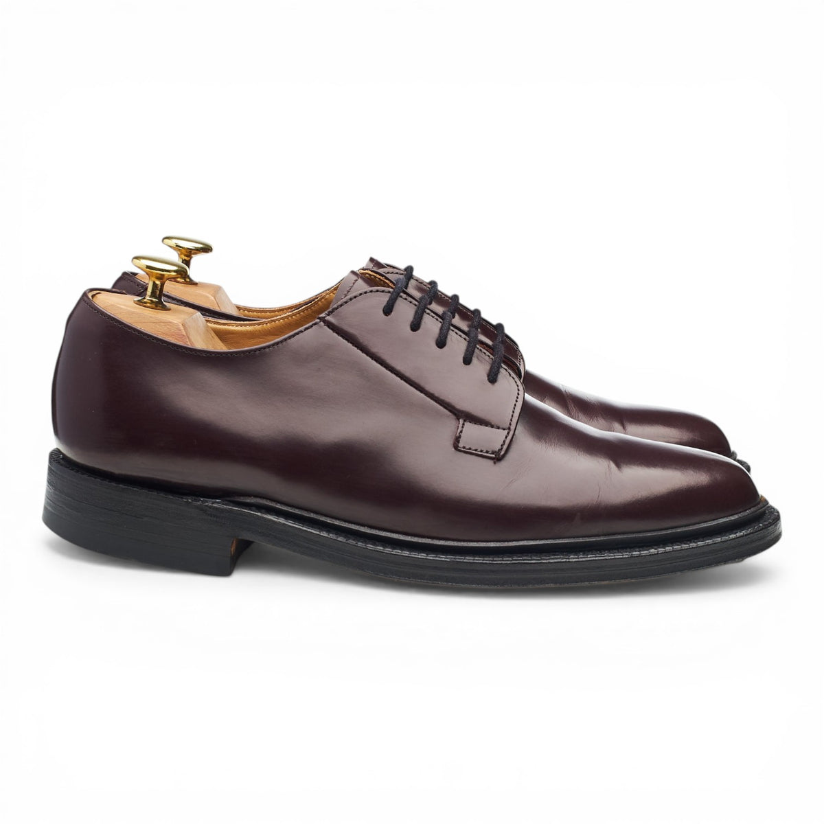 Burgundy Leather Derby UK 8 F