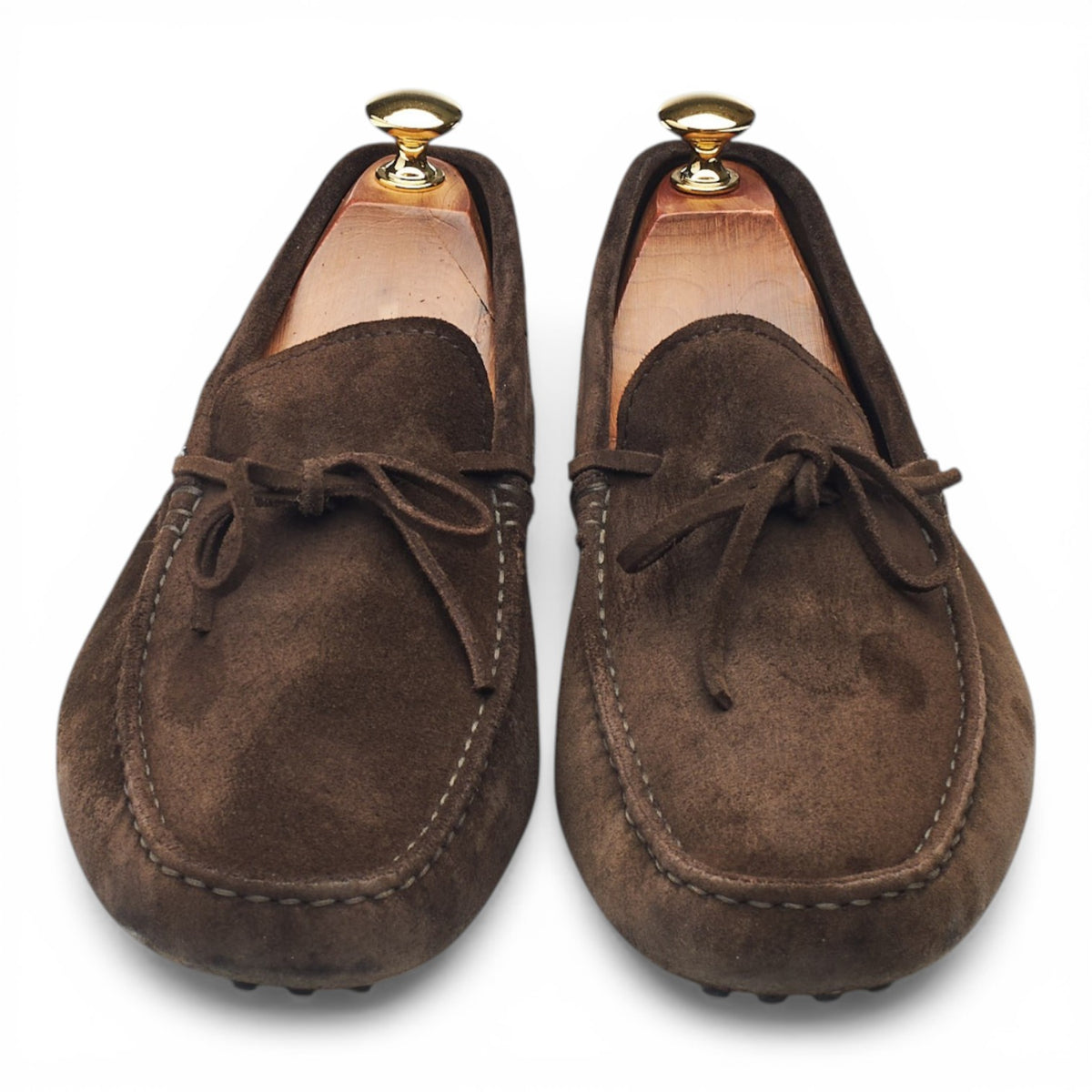 Gommino Dark Brown Suede Driving Loafers UK 9