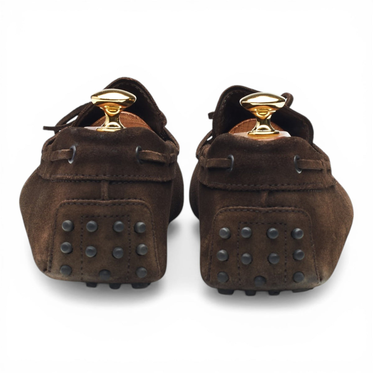 Gommino Dark Brown Suede Driving Loafers UK 9