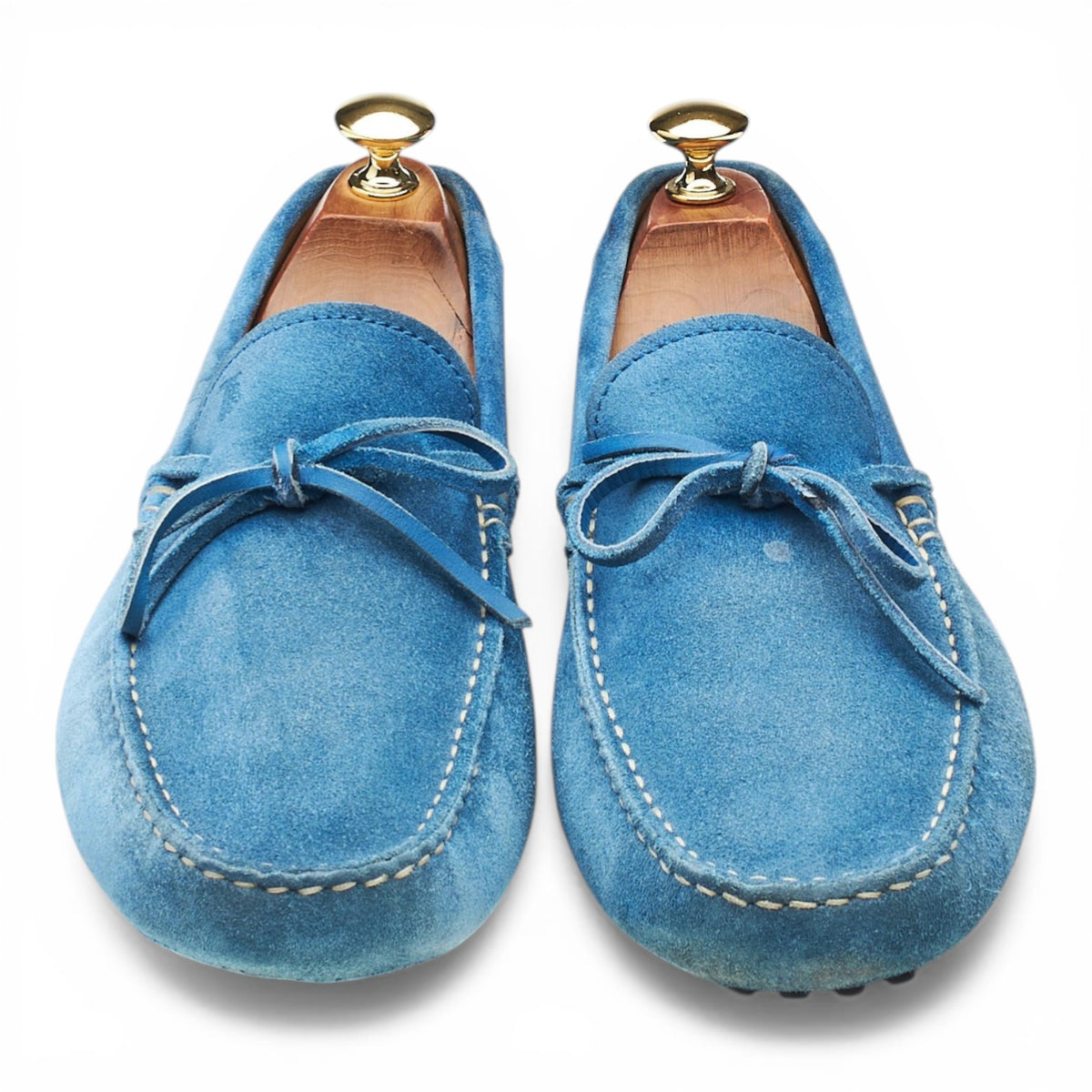 Gommino Blue Suede Driving Loafers UK 9