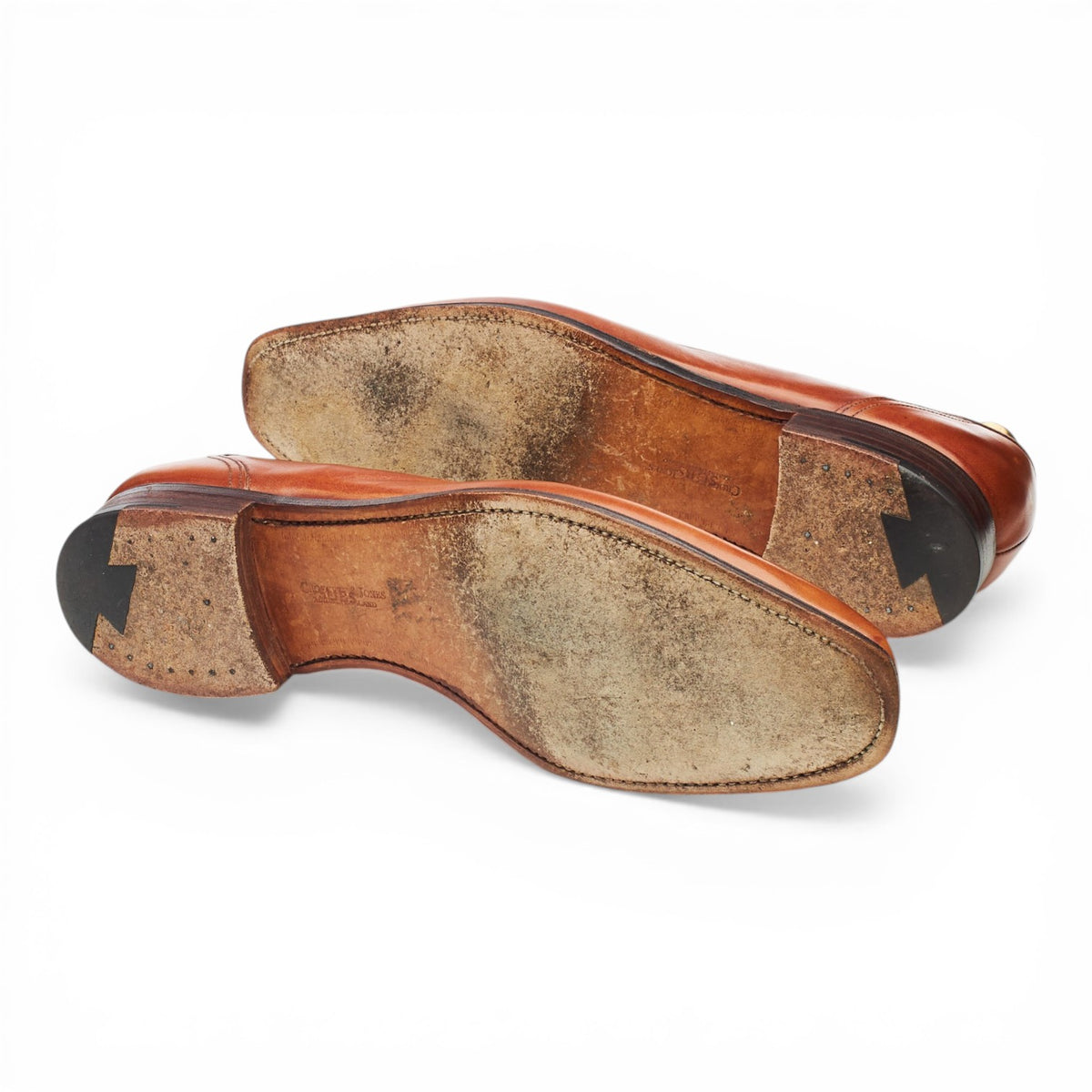 'Stanford' Tan Brown Leather Tassel Loafers UK 9.5 E