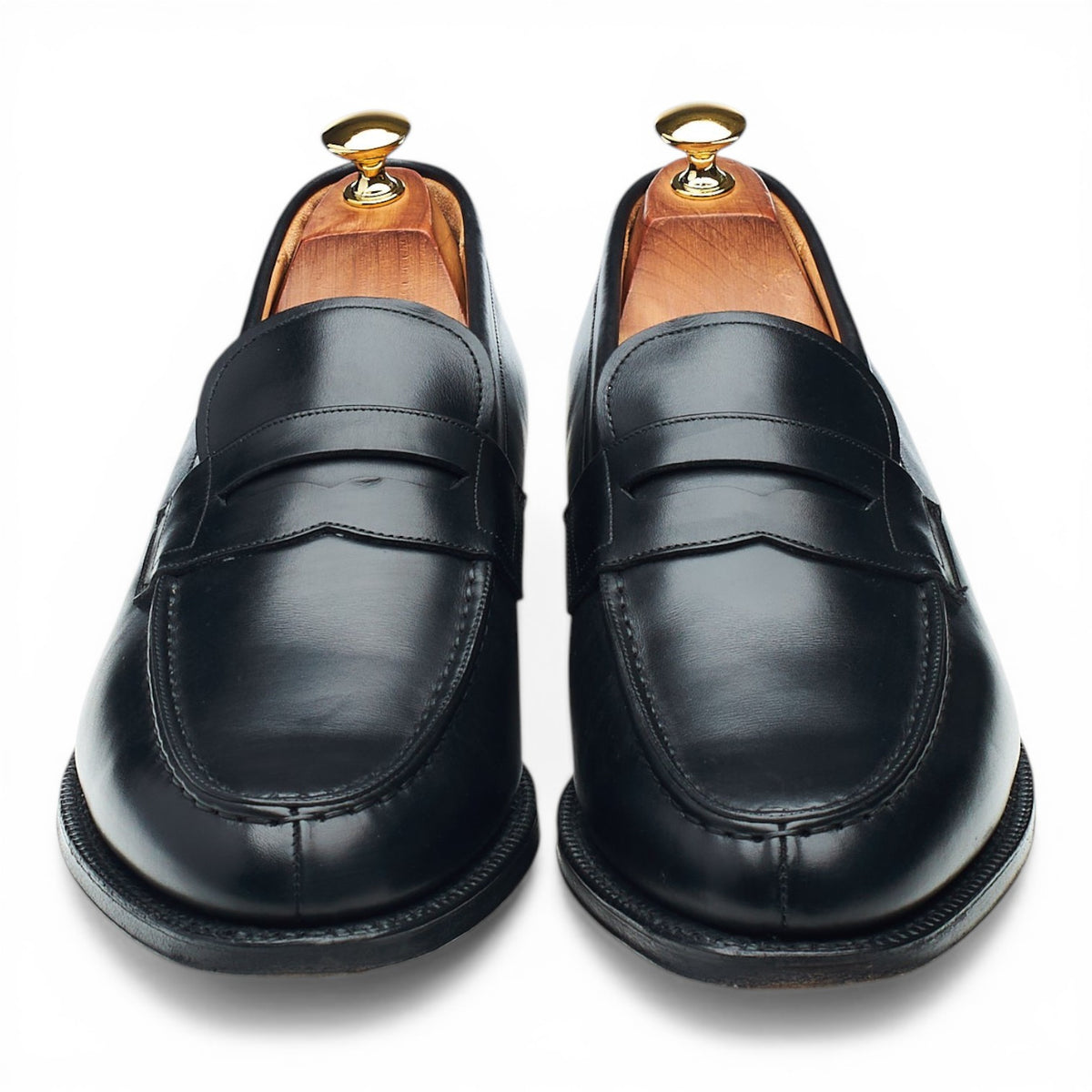 'Darwin' Black Leather Loafers UK 10.5 F