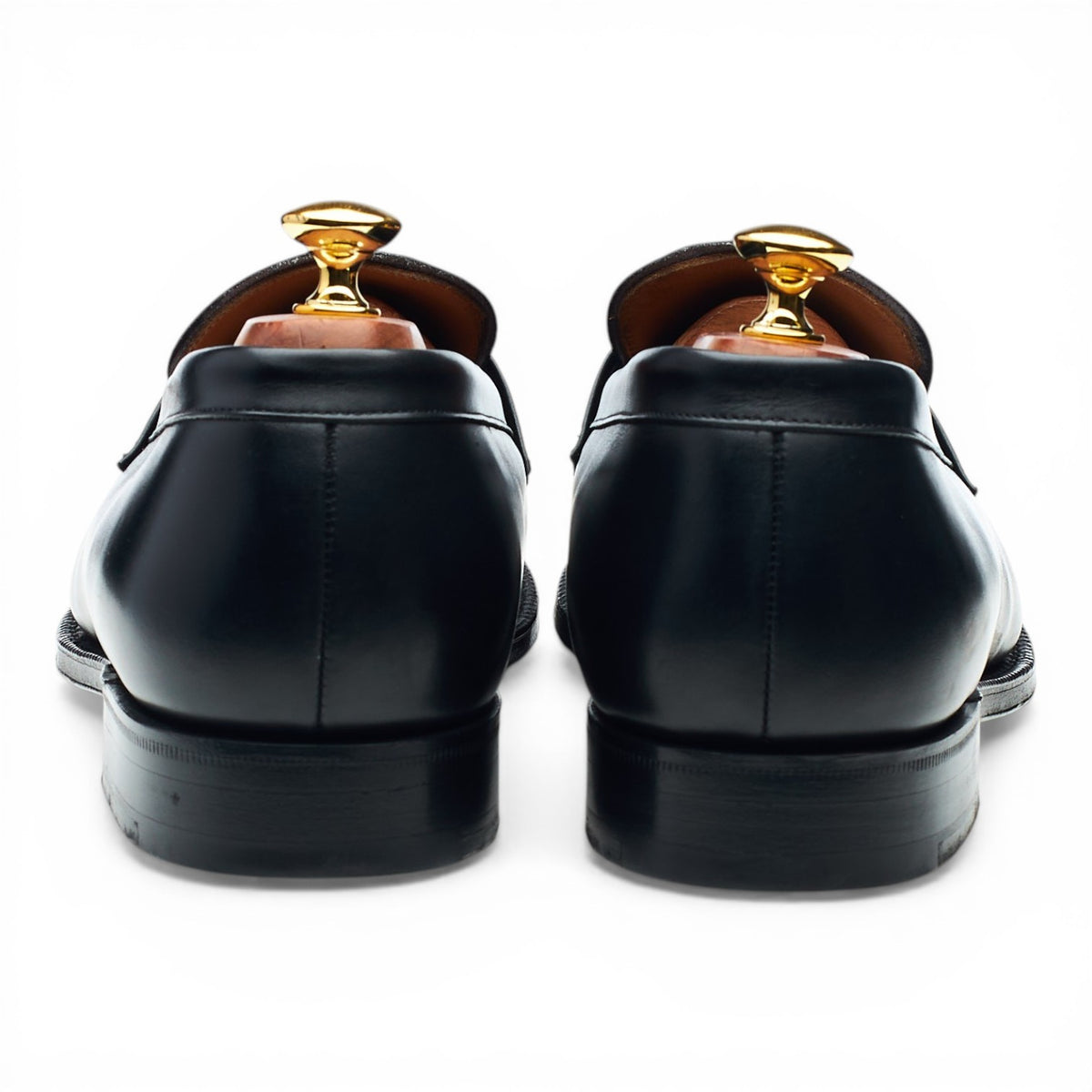 'Darwin' Black Leather Loafers UK 10.5 F