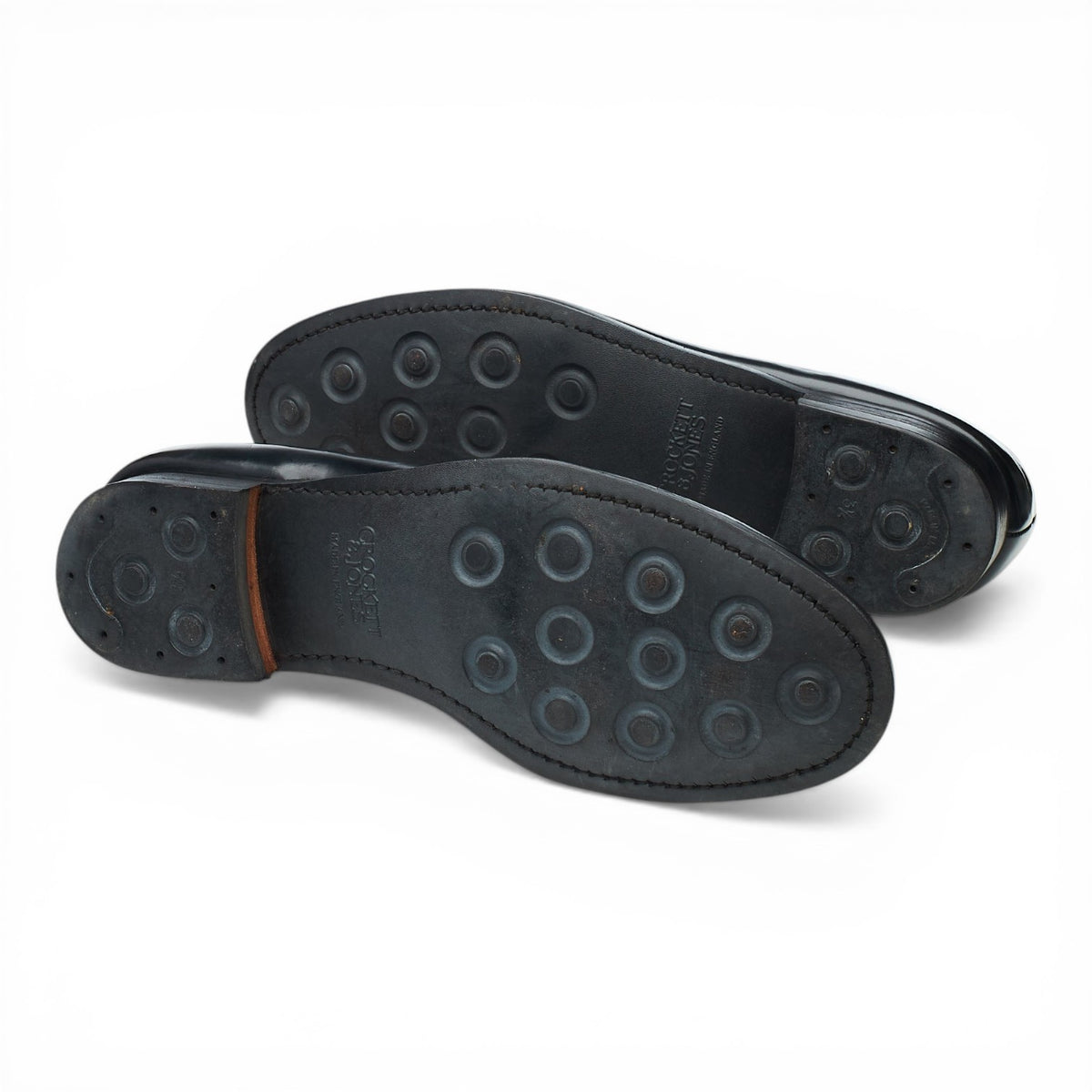 'Boston' Black Leather Loafers UK 12 E