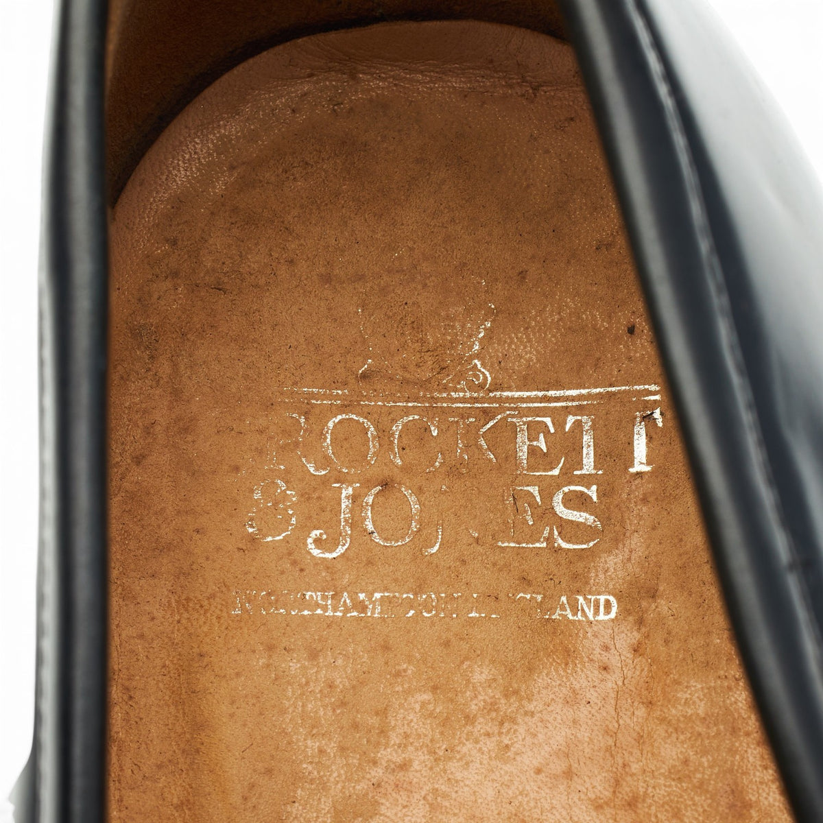 'Boston' Black Leather Loafers UK 12 E