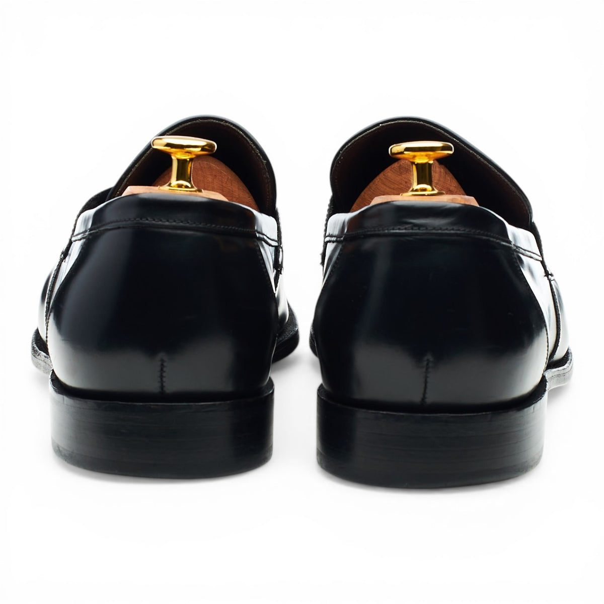 Leonard Jay Black Leather Loafers UK 13 F