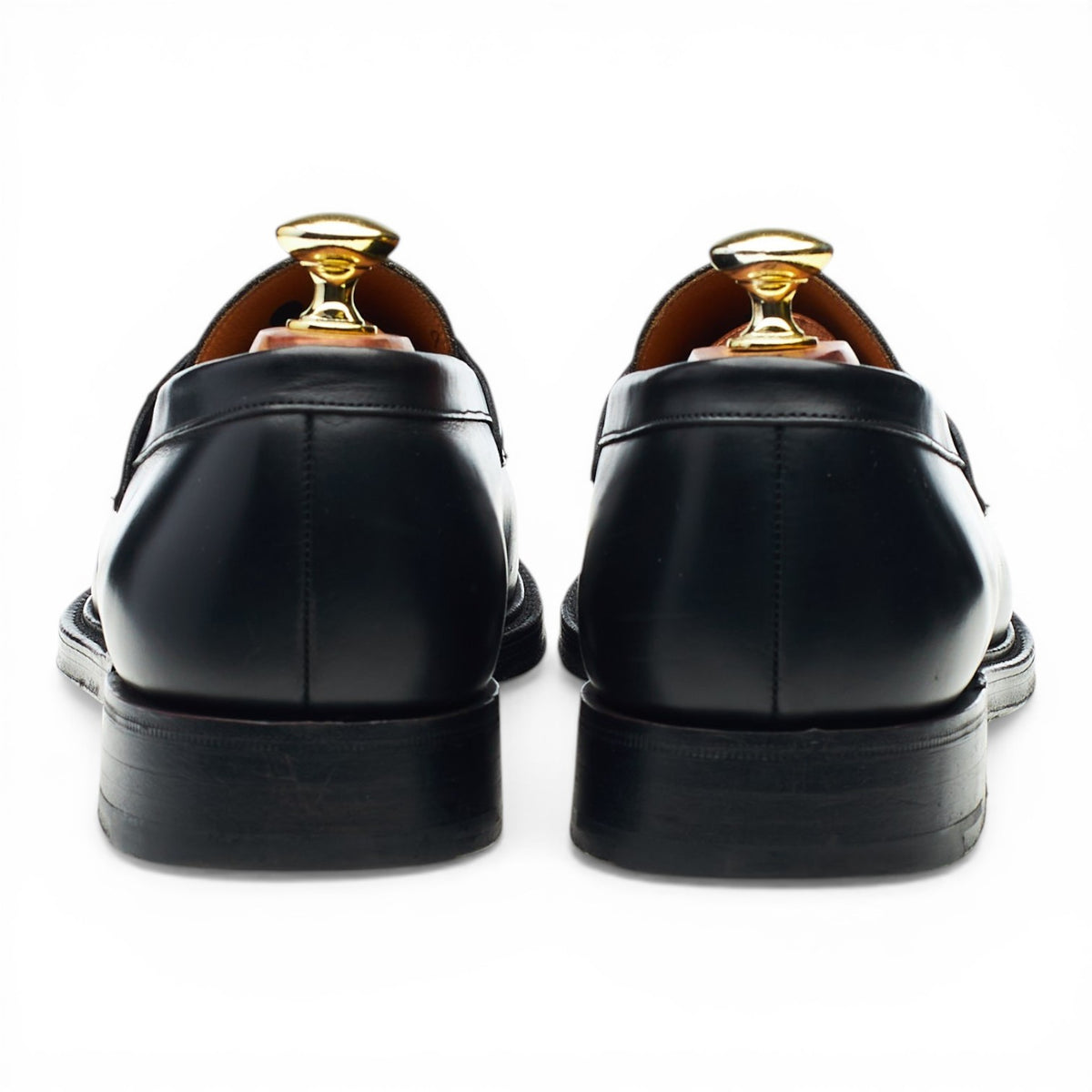'Cheadle' Black Leather Tassel Loafers UK 7 F