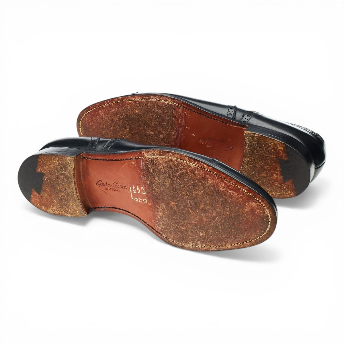 Gordon Scott 'Plymouth' Black Leather Oxford Brogues UK 8.5 G