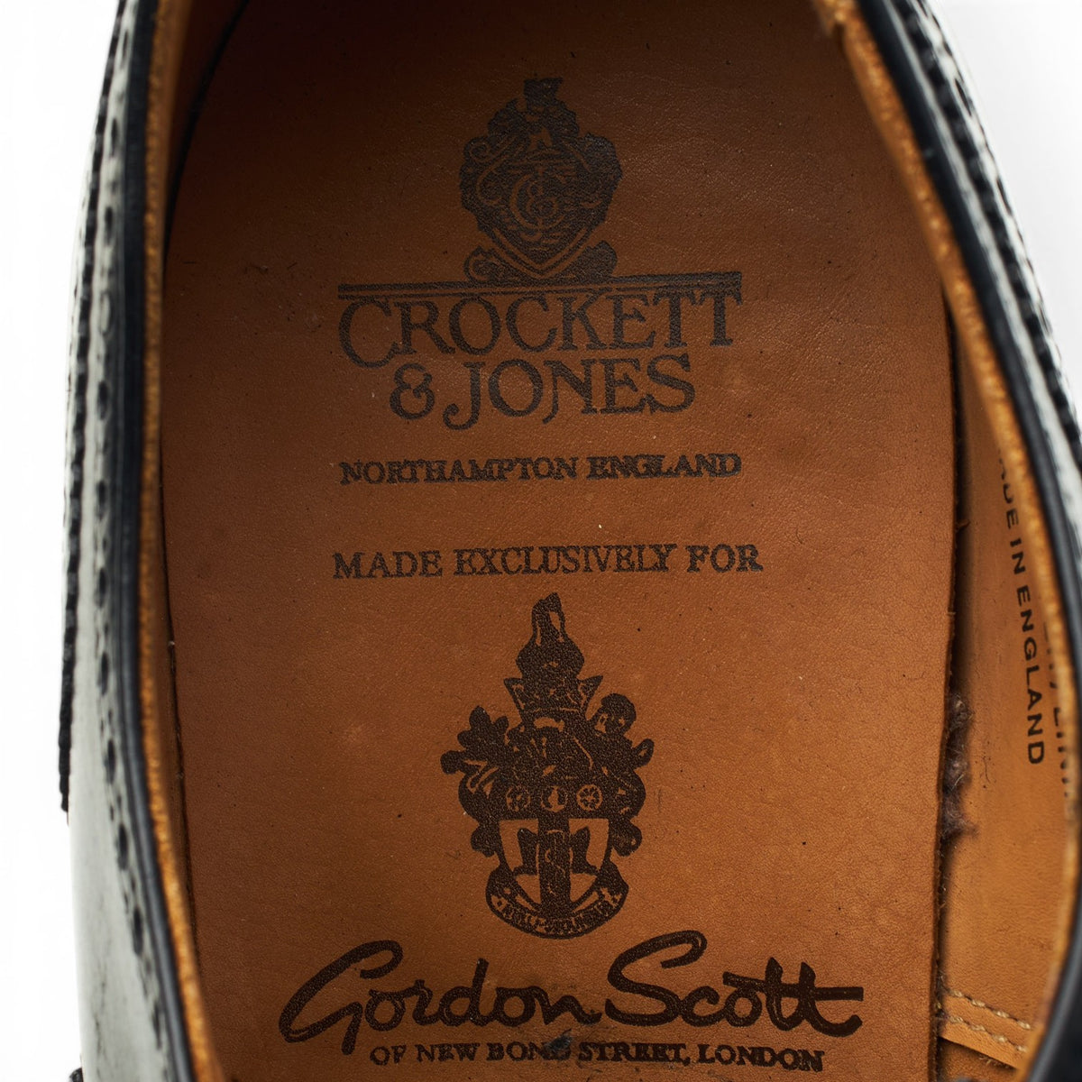 Gordon Scott 'Plymouth' Black Leather Oxford Brogues UK 8.5 G