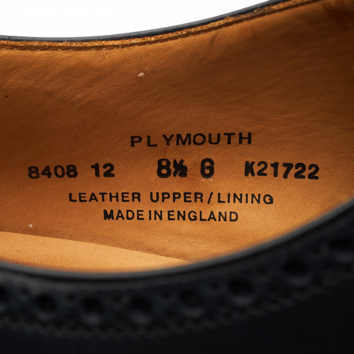 Gordon Scott 'Plymouth' Black Leather Oxford Brogues UK 8.5 G