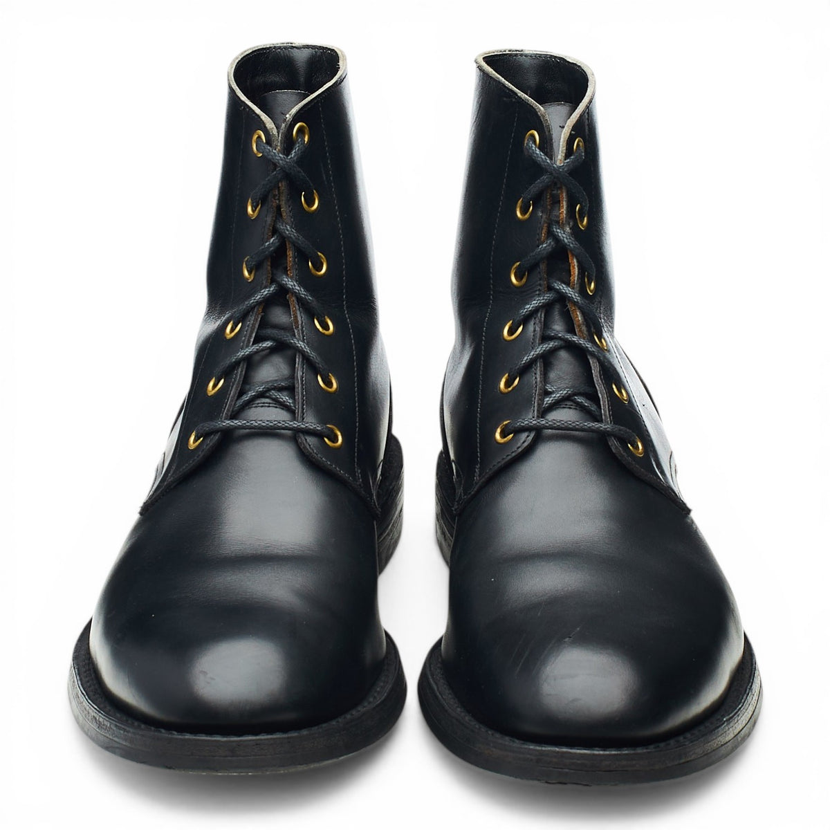 Black Leather Boots UK 10