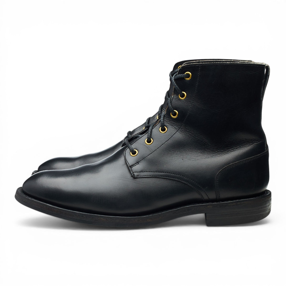 Black Leather Boots UK 10