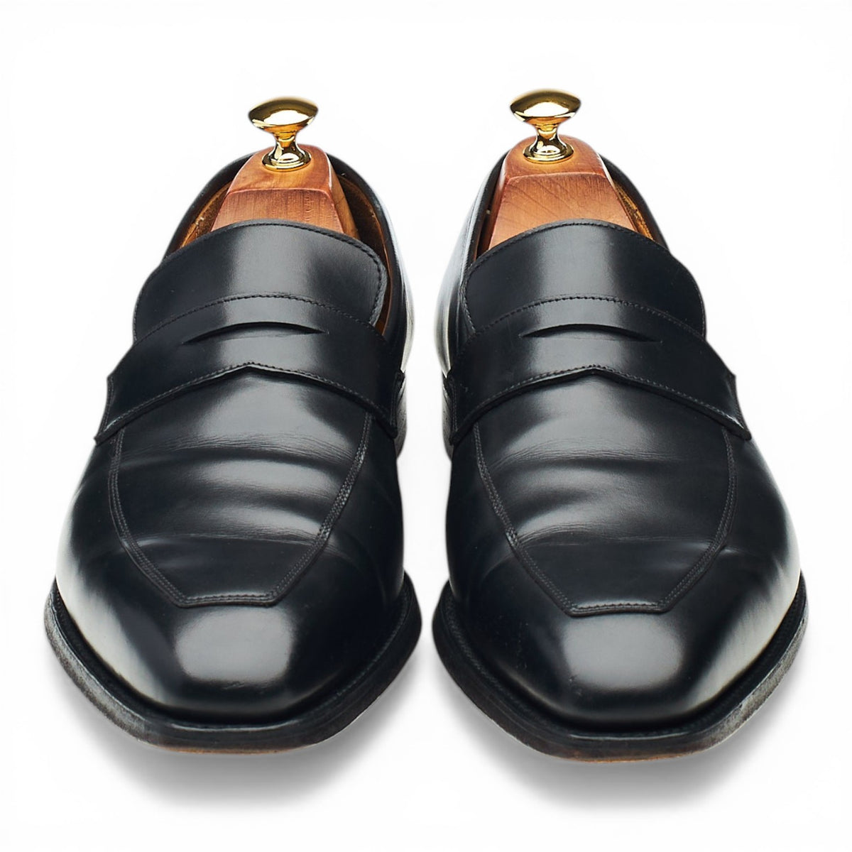 'Merton' Black Leather Loafers UK 10 E