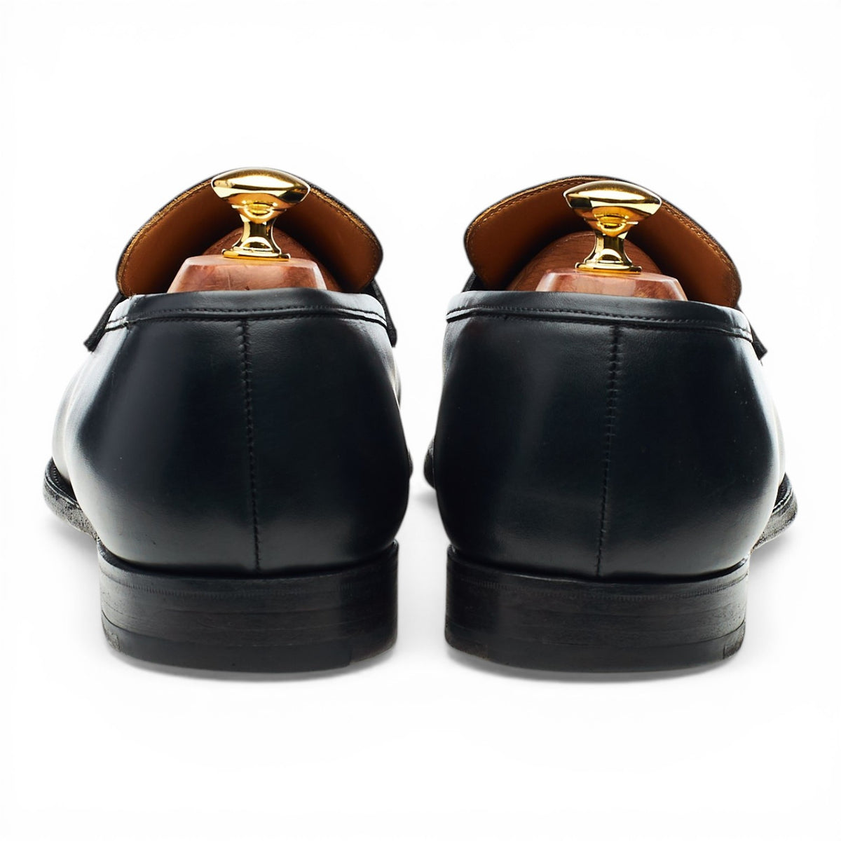 'Merton' Black Leather Loafers UK 10 E