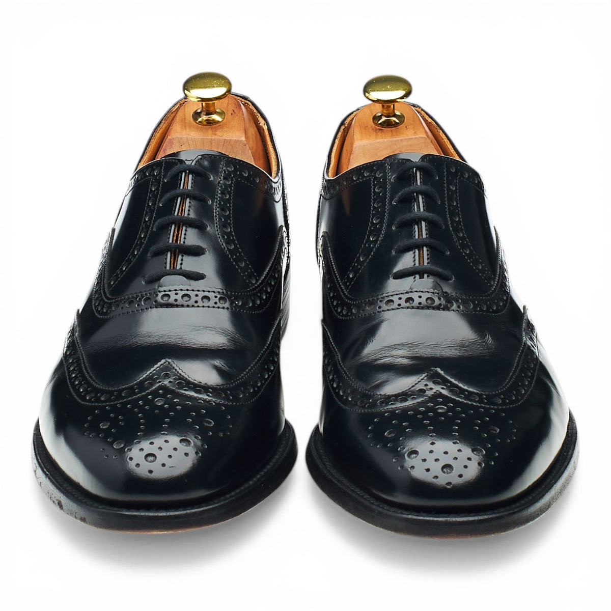 Black Leather Oxford Brogues UK 8.5 G