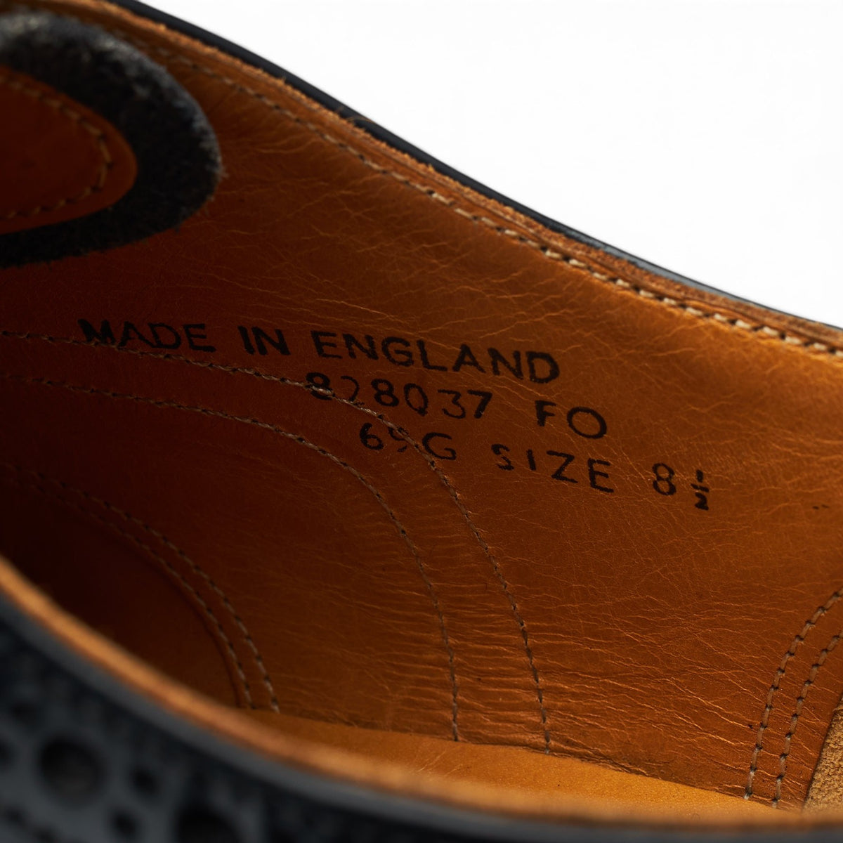 Black Leather Oxford Brogues UK 8.5 G